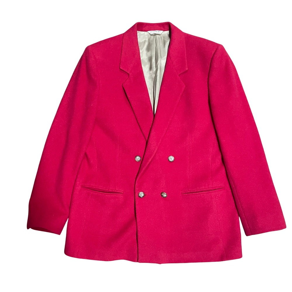Vintage Mark Shale Camelhair Double-Breasted Blazer – Red –‎ Made in USA – Sz 10